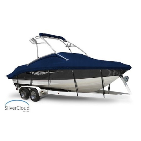 Eevelle Silvercloud Boat Cover SKI BOAT Tournament w/Tower Inboard 24' 6in. L 102in. W Navy SCTURSKT24102-NVY